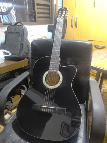 Violão Eletroacústico Giannini Start Nylon Elétrico Preto Acústico + Capa