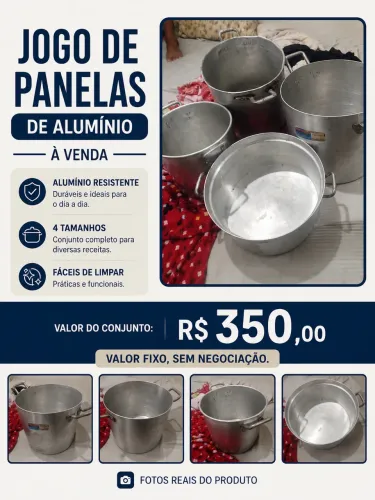 PANELAS DE ALUMÍNIO, CALDEIRÃO