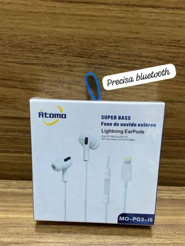 Fone de Ouvido com Fio Tipo C e iPhone