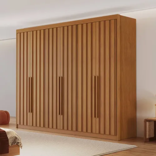 Guarda roupa 100% MDF Ripado grande 