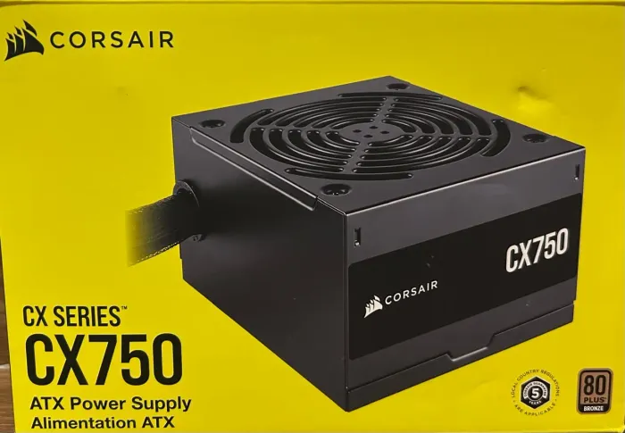 Fonte Corsair CX750 750W 80 Plus Bronze - Nunca usada