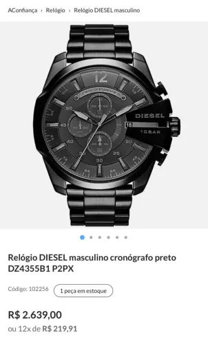 Relógio Diesel Masculino!