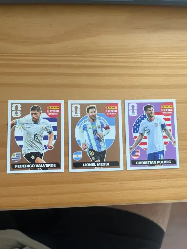 MESSI, VALVERDE, PULISIC LEGEND - Figurinha Extra Copa do mundo 26