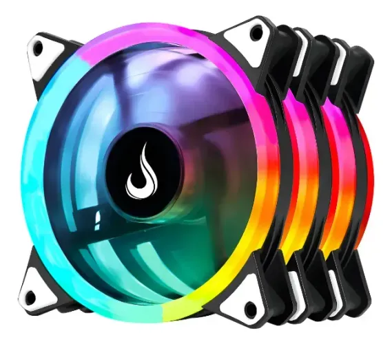 Kit 6 Cooler Fans Rise Mode Energy Argb 5v 120mm Exp + a controladora rgb 