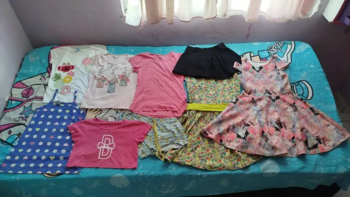 Lote de menina com 20 peças veste 8/10 anos