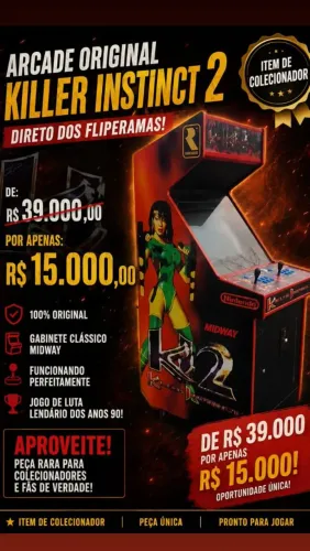 Máquina Arcade Killer instinct 2 Widway