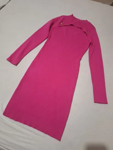 Vendo vestido tricot modal pink