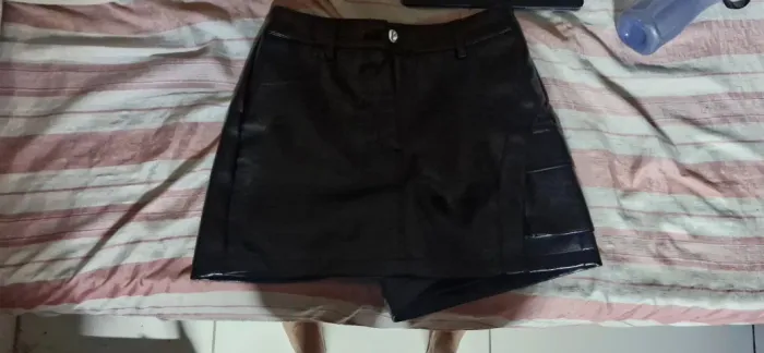 Short saia de couro tamanho pp