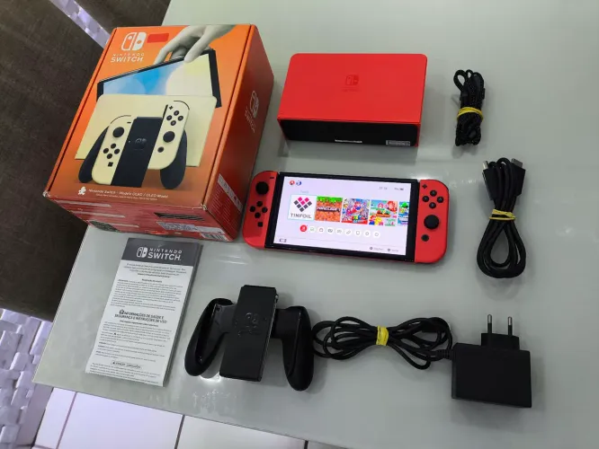 Nintendo switch OLED desbloqueado edição Mario