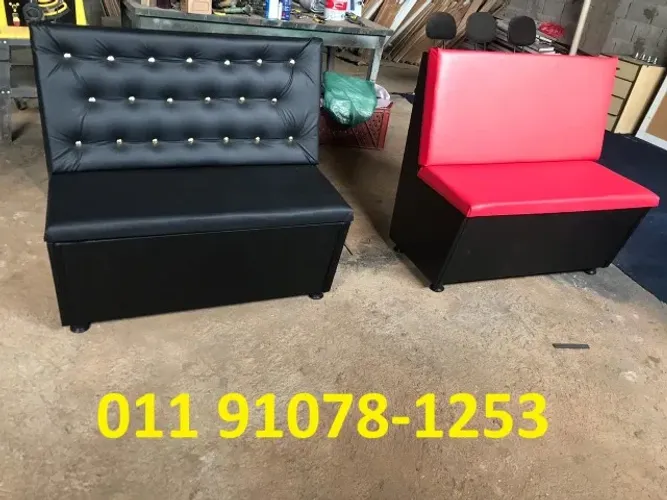 sofa bote bar couro