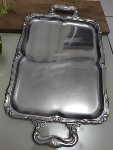 Bandeija inox Tramontina, tamanho 40x30cm