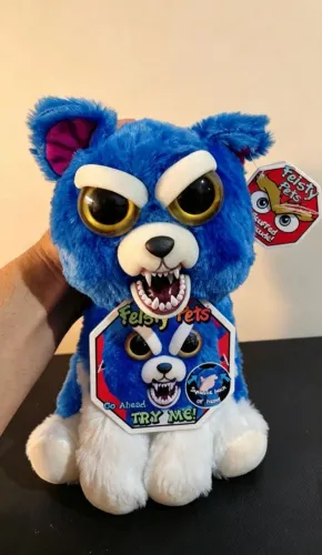 Freeddy wreckingball Feisty Pet lobo azul original com tag.