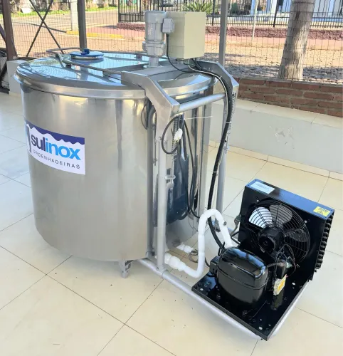 Tanque Resfriador de Leite 500 Litros para Produção de Açaí e Sorvetes Água