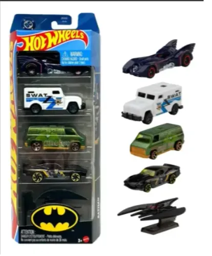 Pack Batman Hot Wheels 5 Carrinhos ( Pack da Nave )