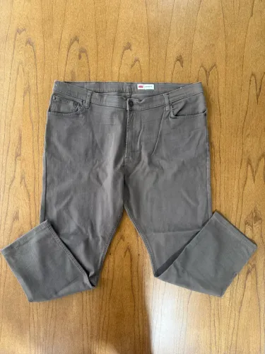 calça masculina marrom sarja 