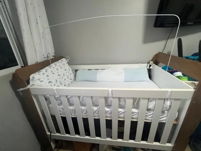 Berço Cama Americano 3 em 1 + Colchão Ortobom