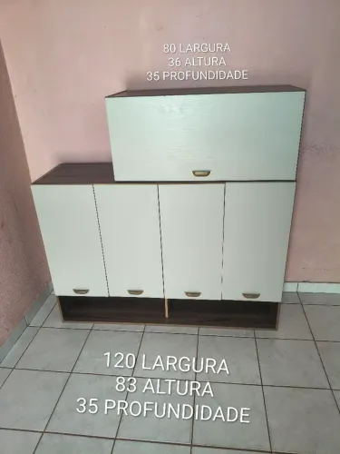 JOGO DE ARMÁRIO DE COZINHA COM 2 PEÇAS