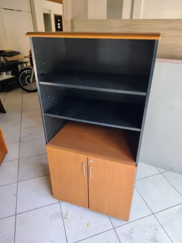 Estante Armário com Prateleiras e Portas