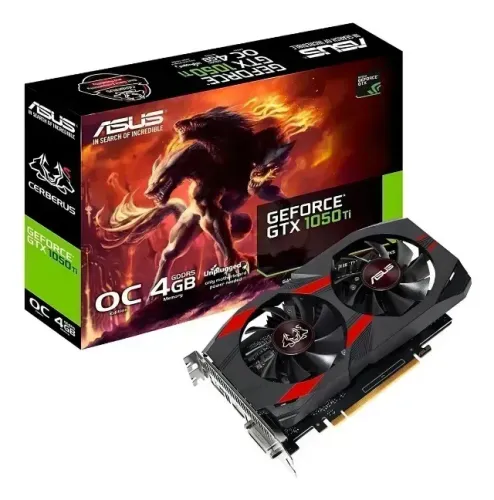 Placa de Vídeo Asus NVIDIA Geforce GTX 1050 Ti OC Cerberus 4GB GDDR5