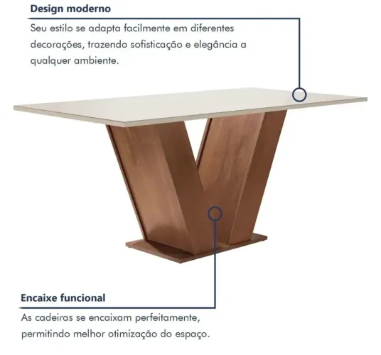 Mesa nova nunca usada desmontada (montada acréscimo de 150)