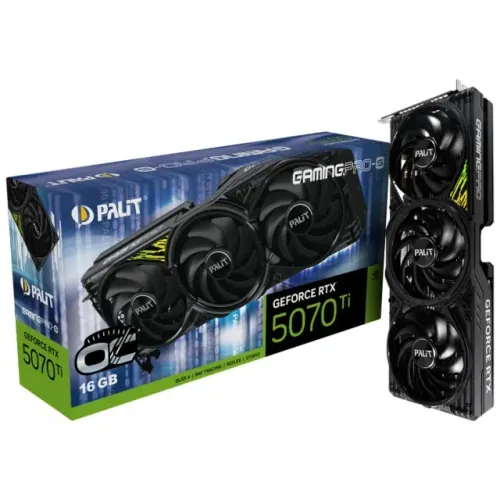 RTX 5070TI 16GB PALIT GAMING PRO-S OC GDDR7 256BITS NE7507TS19T2-GB2031U NOVA LACRADA!