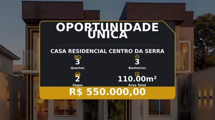 Exclusiva Casa Duplex no Residencial Centro da Serra, Ideal para Famílias
