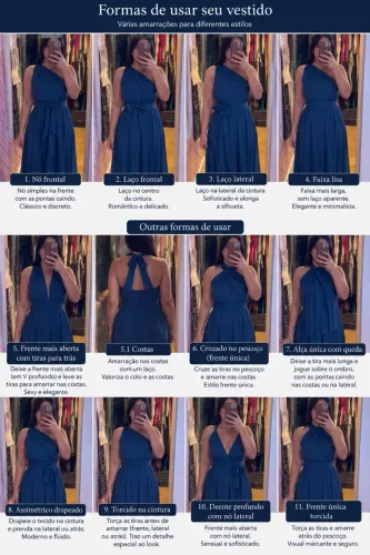 Vestido de festa multiformas de usar