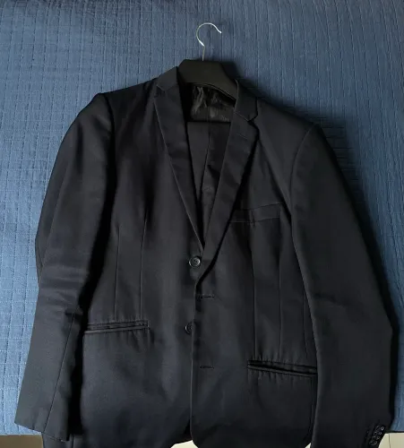 Terno Social Completo Azul Marinho Slim Fit