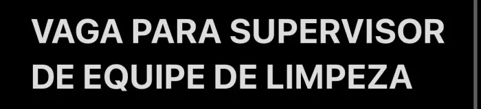 Vaga de Supervisor