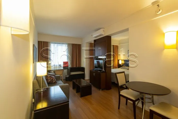 Flat StayBridge 1 dormitório e 1 vaga de garagem disponível locação no Itaim Bibi