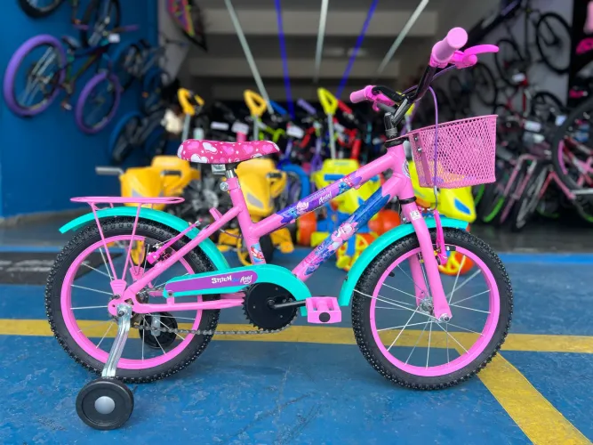 Bicicleta infantil aro 16 Stitch