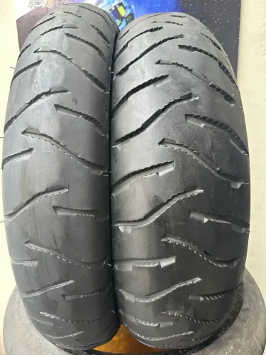 PAR DE PNEU DE MOTO MICHELIN ANAKEE 3 120/70-19+170/60-17 Bons para uso