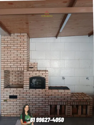 Churrasqueira tijolinho aparente