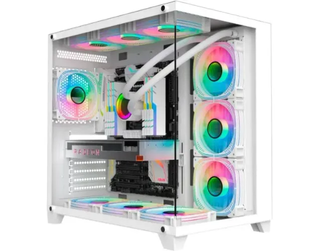 [NOVO] Gabinete AQUÁRIO ATX GAMER KMEX GHOST SHARK CG-W2J1 BRANCO - SEM FAN