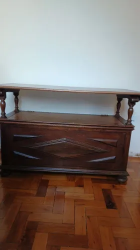 VENDO BANCO EM MADEIRA MACIÇA 3 EM 1 ANTIGO