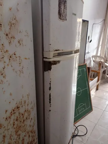 Geladeira e carcaça de freezer