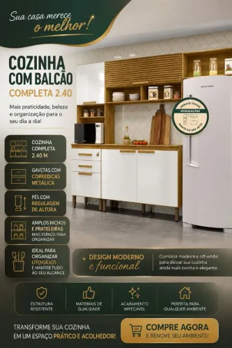 Cozinha Completa com Balcão