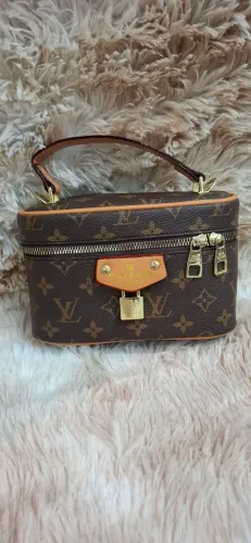 bolsa louis vuitton nice mini marrom nova
