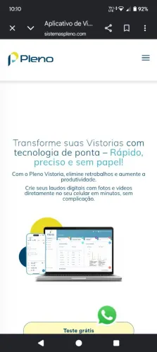 Prestador de serviços e vistoriador Pleno!