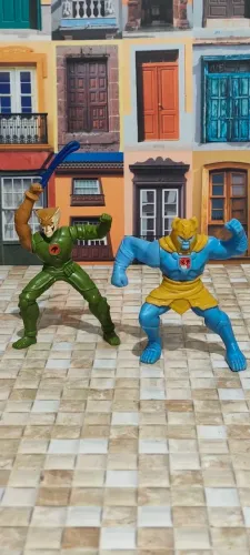 Dupla ThunderCats - Tygra e Mumm-Ra - Bonecos 12 cm