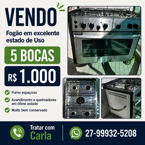 Fogão 5 Bocas