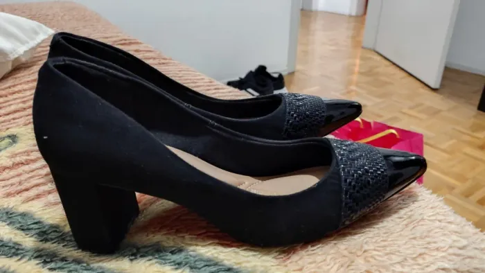 Sapato alto Beira Rio Preto
