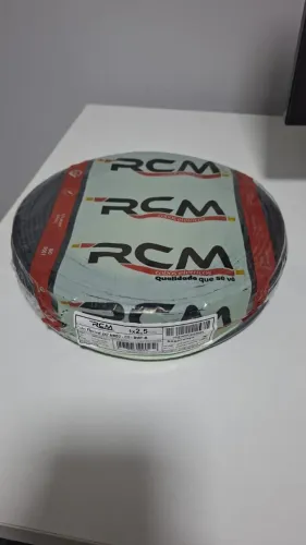 Cabo de cobre flexível 2,5mm PRETO 100 metros Marca RCM