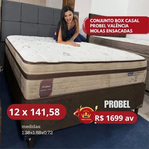 PROMOÇÃO URGENTE - Cama CASAL com MOLAS ENSACADAS Valência por apenas 12x R$141,58