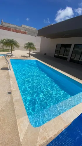PISCINA AQUECIDA COM LED E CASCATA 8,40 MTS