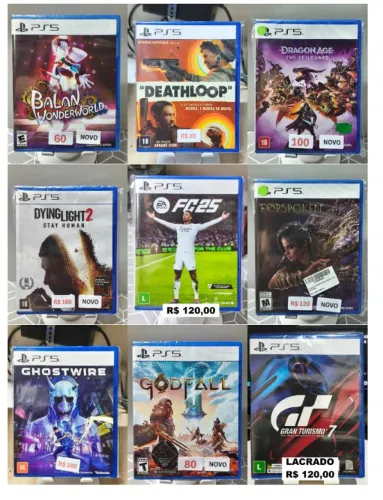 Lote Jogos PS5 - 25 unidades - envio pela Olx