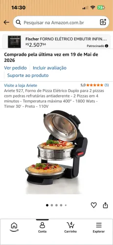 Forno de Pizza Elétrico Duplo