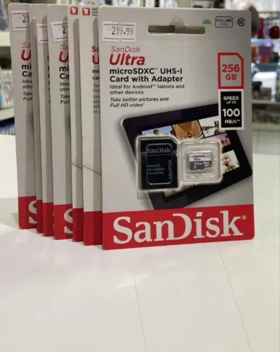  Cartão de memória Micro sd 256gb sandisk 