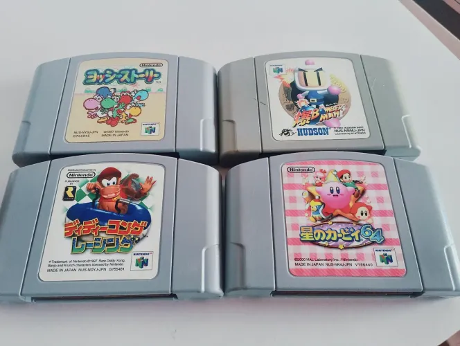 Lote 4 jogos japonês originais Nintendo 64 funcionando perfeitamente