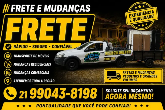 Frete Niterói  mudanças reboque de motos 